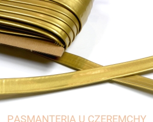 lamówka z eko-skóry 15 mm złota - opak. 20 m /ze skaju/