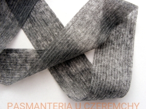 taśma flizelinowa 30 mm szara krojona po prostej /prosta/