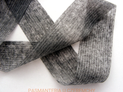 taśma flizelinowa krojona po prostej 30 mm szara