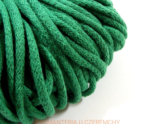 sznurek odzieżowy bawełniany 5 mm zielony