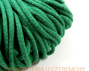 sznurek odzieżowy bawełniany 5 mm - zielony