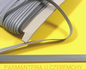 lamówka z eko-skóry 10 mm szara matowa  - opak. 20 m /ze skaju/ 