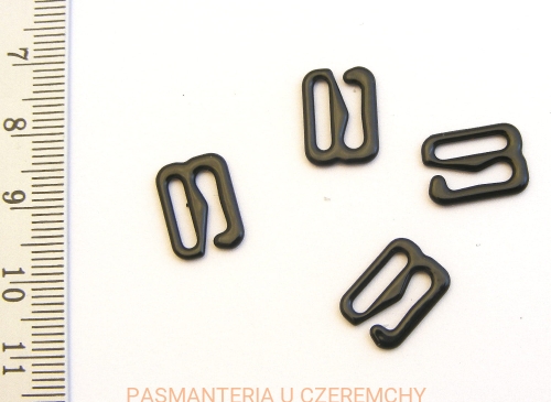 zaczep do ramiączka /do muszki/ 10 mm metalowy czarny