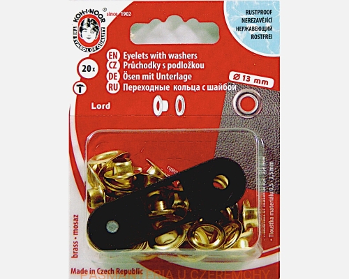 oczka 7 mm złote Lord Koh-I-Noor