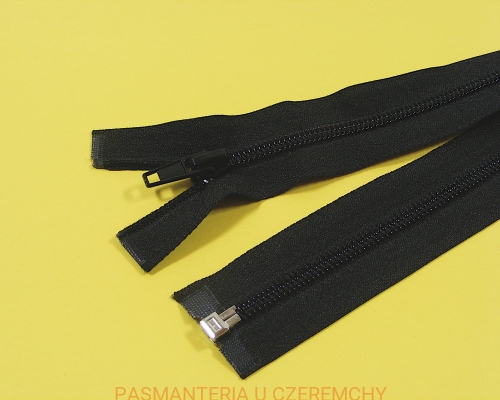 zamek 200 cm czarny rozdzielczy plastikowy spirala rozm. 5