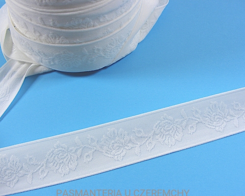 guma bieliźniarska biała 26 mm