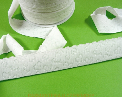 guma bieliźniarska biała 25 mm