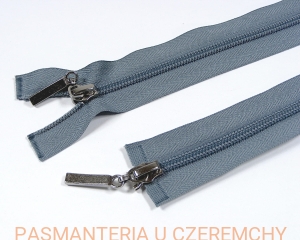 zamek 85 cm szary rozdzielczy dwusuwakowy spirala rozm.5  