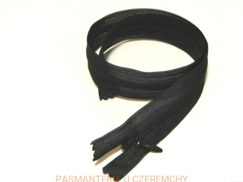 zamek 60 cm czarny nierozdzielczy kryty