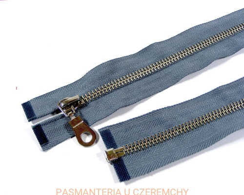 zamek 55 cm stalowoniebieski rozdzielczy metalowy VT10, nikiel