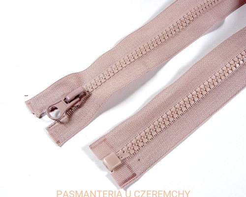 zamek 40 cm rozdzielczy kostka rozm.5 różowobeżowy