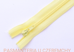 zamek 18 cm pastelowy żółty nierozdzielczy spirala rozm. 5