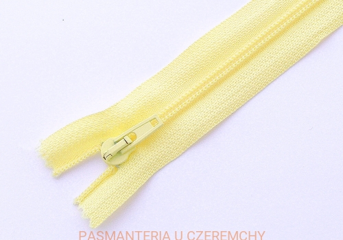 zamek nierozdzielczy S5 dł. 18 cm pastelowy żółty
