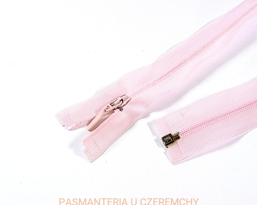 zamek 50 cm jasnoróżowy rozdzielczy kryty