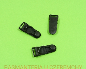 żabka do zapinania pończoch czarna metalowa /żabki do pasa do pończoch/          