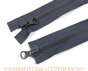 zamek 75 cm ciemnoszary rozdzielczy dwusuwakowy typu kostka rozm. 5 /szary/