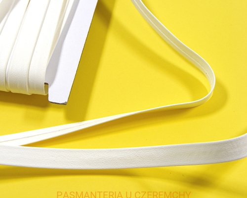 lamówka 15 mm biała matowa z eko-skóry