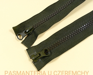 zamek 90 cm khaki rozdzielczy dwusuwakowy kostka rozm.5 /zielony/