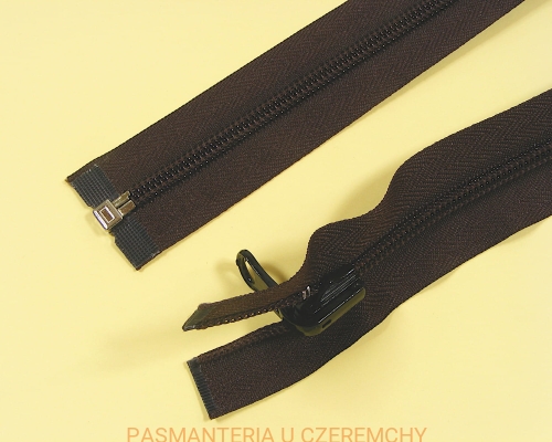 zamek 70 cm brązowy rozdzielczy dwustronny spirala rozm.5