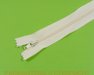 zamek 18 cm ecru nierozdzielczy spirala rozm. 3 