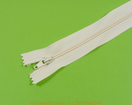 zamek 18 cm ecru nierozdzielczy spirala rozm. 3