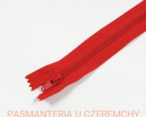 zamek 18 cm czerwony nierozdzielczy spirala 3 