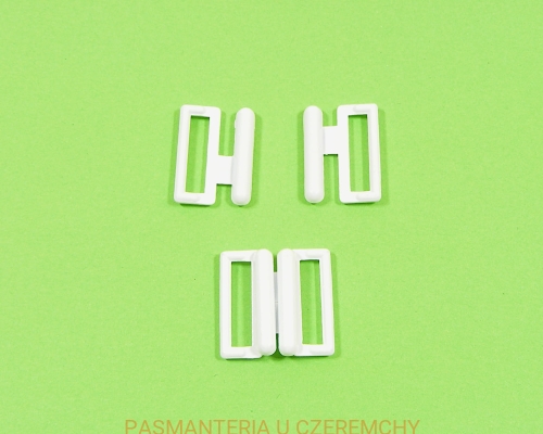 zapięcie metalowe 13 mm - kolor biały