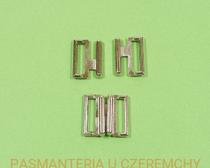 zapięcie metalowe 13 mm - kolor srebrny /klamerka, klamra, do biustonosza, stroju, bieliźniarskie, srebrne/