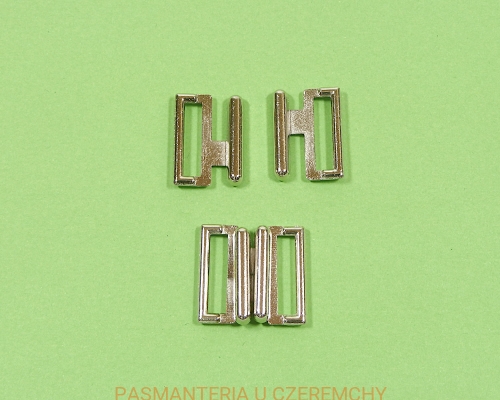 zapięcie metalowe 13 mm - kolor srebrny