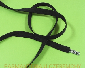 tunel gorseciarski 12 mm czarny /taśma tunelowa/