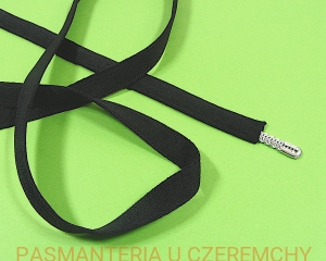 tunel gorseciarski 10 mm czarny /taśma tunelowa/   