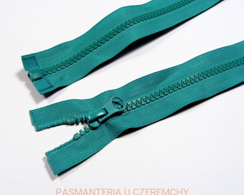 zamek 45 cm turkusowy rozdzielczy kostka rozm.5