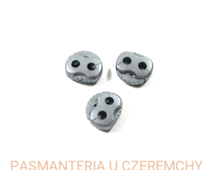 stopery do sznurka i gumy plastikowe - szare /imitacja metalu/