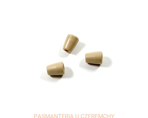 końcówki do sznurka beżowe plastikowe