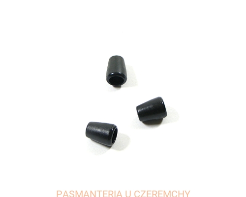 końcówki do sznurka plastikowe - czarne