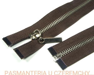 zamek 65 cm brązowy rozdzielczy metalowy VT10 nikiel