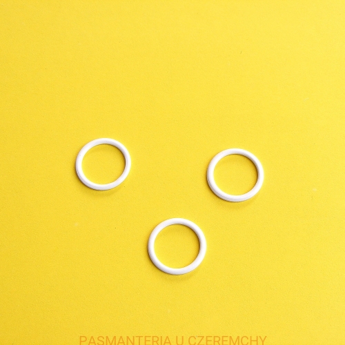 kółko bieliźniarskie metalowe, lakierowane, 14 mm, białe