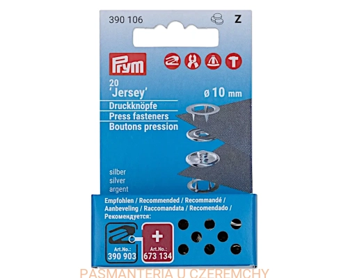 napy springi 10 mm do nabijania - zapas 20 kpl. PRYM 390 106