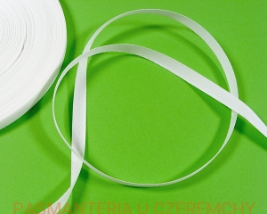 taśma 25 mm biała tkana /jodełka/  