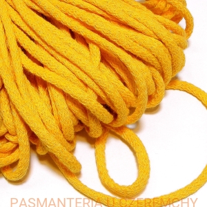 sznurek odzieżowy bawełniany 5 mm żółty