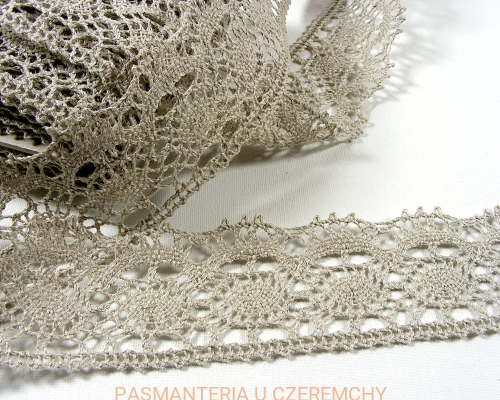 koronka lniana 51 mm naturalna