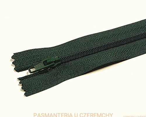 zamek 18 cm butelkowa zieleń nierozdzielczy