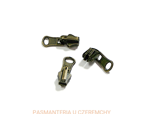 suwak zamkowy obrotowy kostka 5 mosiądz oksydowany