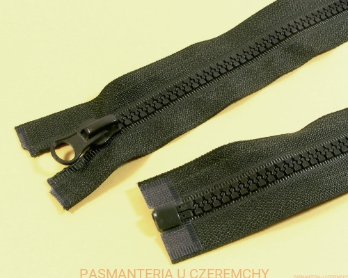 zamek 75 cm khaki rozdzielczy kostka rozm.5