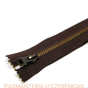 zamek 16 cm ciemnobrązowy nierozdzielczy  VT10 mosiądz oksydowany