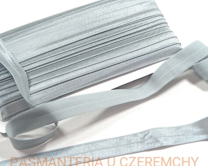 guma łamana 20 mm jasnoszara - opak. 25 m /lamówka elastyczna, lamówka gumowa szara/   