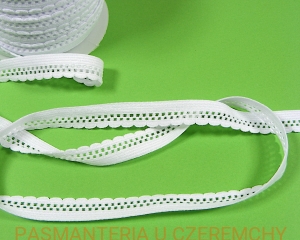 guma obszywkowa 12 mm biała /gumokoronka/          
