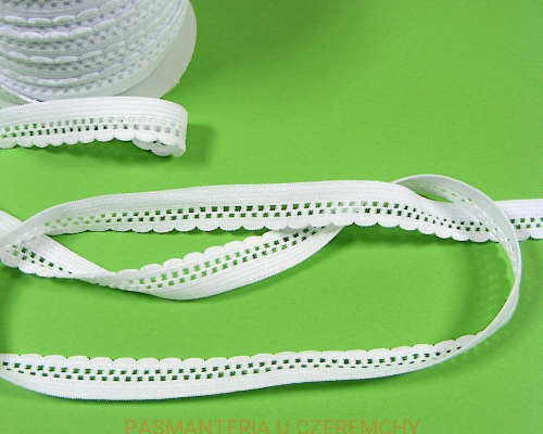 guma obszywkowa 12 mm biała