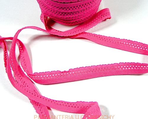 guma obszywkowa 12 mm różowa