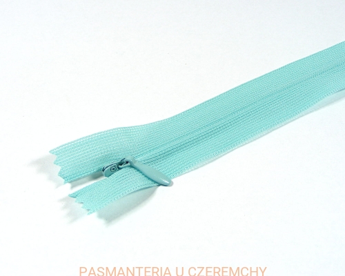 zamek 40 cm seledynowy nierozdzielczy kryty